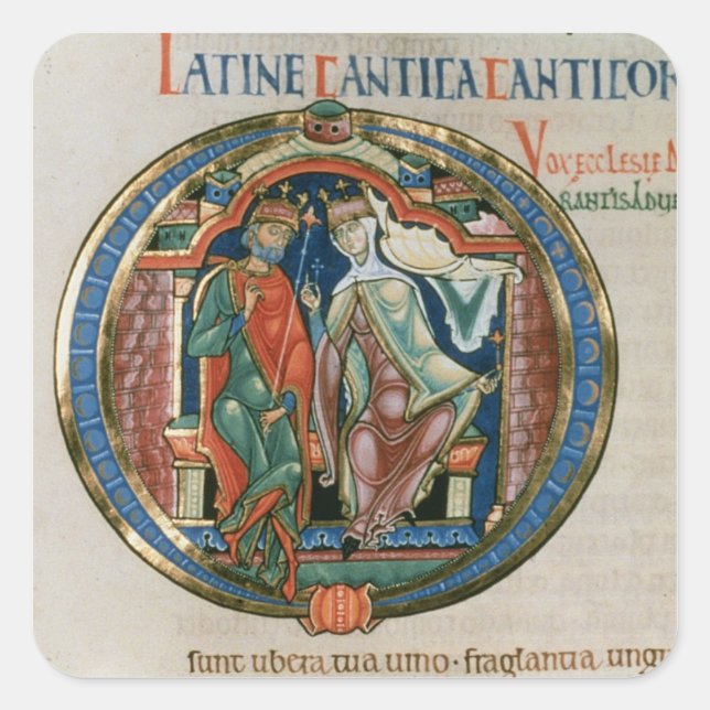 Initialbrief 'O' Osculatur me - Lass mir kiss Quadratischer Aufkleber (Vorderseite)