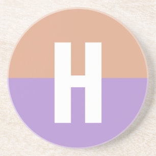 Initialbrief von elegantem Pastel-Colorblock Getränkeuntersetzer