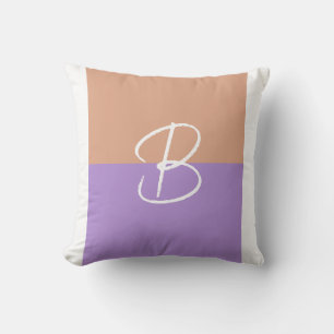 Initialbrief von elegantem Pastel-Colorblock Kissen
