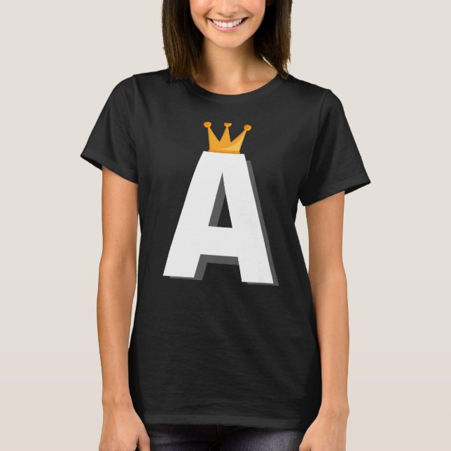 Initialbuchstabe A Alphabet T-Shirt (Vorderseite)