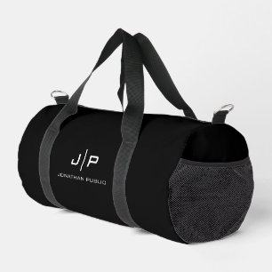 Initialbuchstabe Schwarz der benutzerdefinierten V Duffle Bag