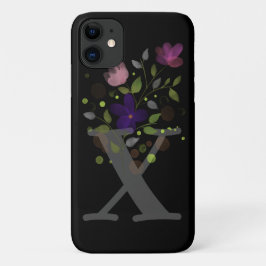 Initialbuchstabe X Plus Blumendesign Case-Mate iPhone Hülle