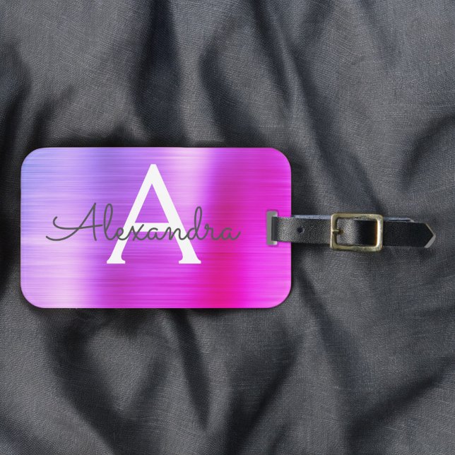 Initiale Bezeichnung des rosafarbenen, pastelfarbe Gepäckanhänger (Von Creator hochgeladen)