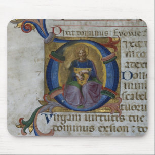 Initiale "D" Frau 531 f.169v Historiated Ki Mousepad