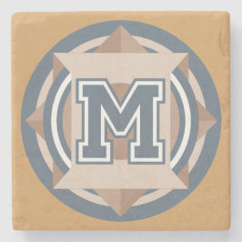 Initiale des Monogramm-"M" Steinuntersetzer