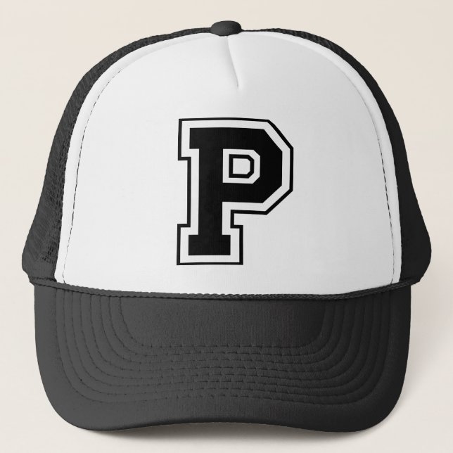 Initiale des Monogramm-"P" Truckerkappe (Vorderseite)