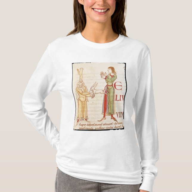 Initiale "H" in Form von zwei Zauberer T-Shirt (Vorderseite)