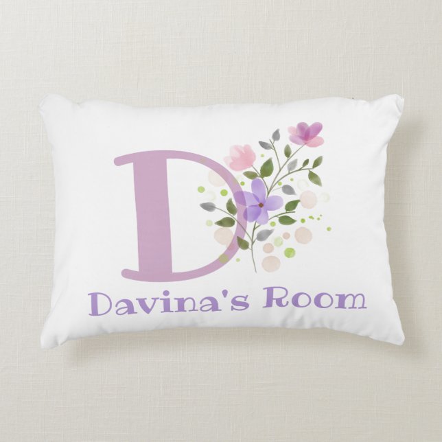 Initiale & Nom avec Coussin d'accentuation de desi (Devant)