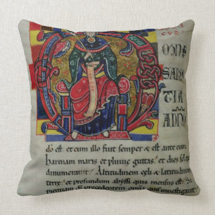 Initiale "O" Frau 2 fol.8 Historiated eine Feige Kissen