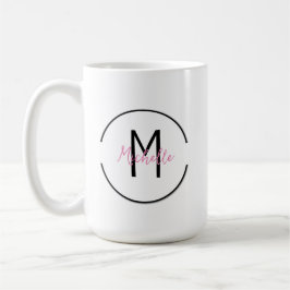 Initiale personnalisée et nom Mug
