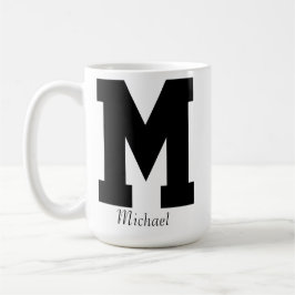 Initiale personnalisée et nom Mug