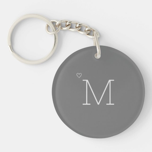 Initiale personnalisée | Gris minimal (Devant)