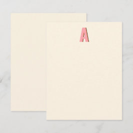 Initiale rosa und orangefarbene Retro-Typografie Mitteilungskarte