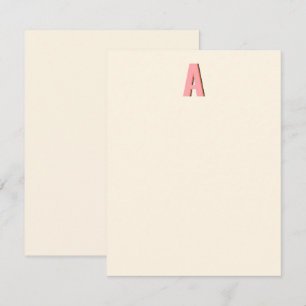 Initiale rosa und orangefarbene Retro-Typografie Mitteilungskarte