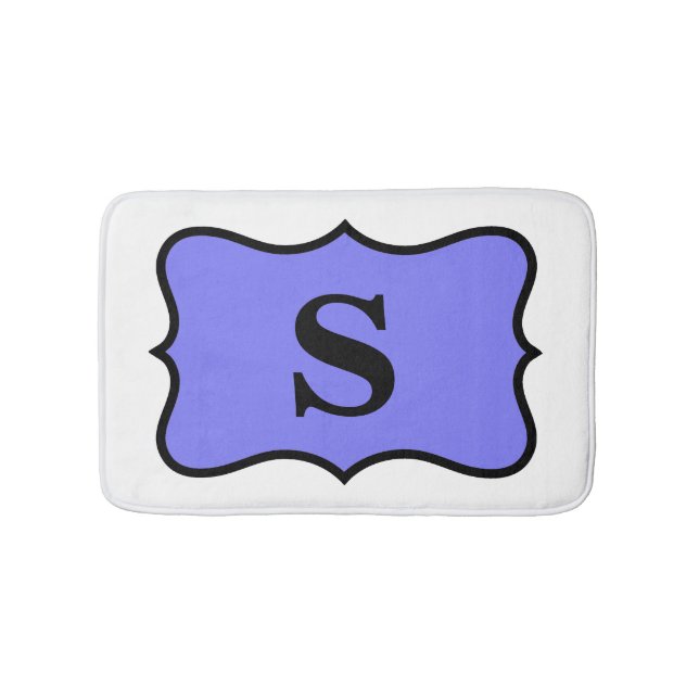 Initiale Zuhause zum Lila Lavendel Badematte (Vorderseite)