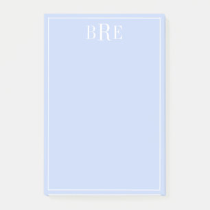 Initialen Blau Post-it Klebezettel