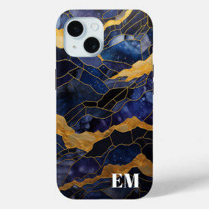 Initialen der Abstrakten Marmormonographie Case-Mate iPhone Hülle