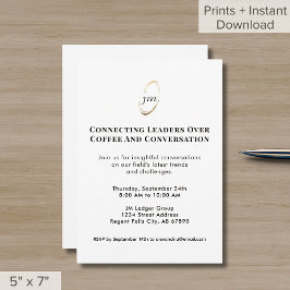 Initialen der Einladung zu Netzveranstaltungen