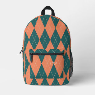 Initialen der gedruckten Monogramme der orangefarb Bedruckter Rucksack