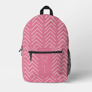 Initialen der hübsch rosa geometrischen Pfeile für Bedruckter Rucksack
