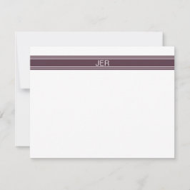 Initialen der Lila Personalisierten Monogrammnamen Mitteilungskarte
