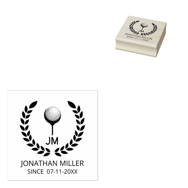 Initialen der personalisierten Golf Ball Monogram Gummistempel (Stempel)