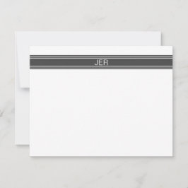 Initialen der Personalisierten grauen Monogrammbez Mitteilungskarte