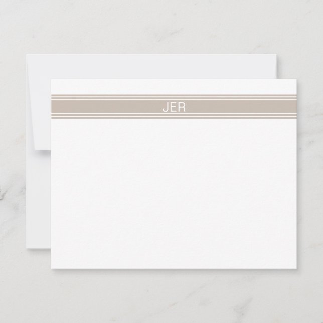 Initialen der Personalisierten Monogrammnamen von  Mitteilungskarte (Vorderseite)