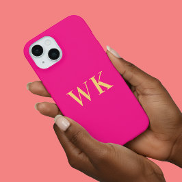 Initialen der rosafarbenen Monogramme Case-Mate iPhone Hülle