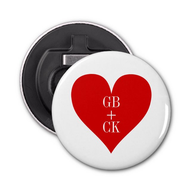 Initialen des Flaschengrüßchens Flaschenöffner (Vorderseite)