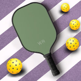Initialen für hellgrüne Monogramme Pickleball Schläger