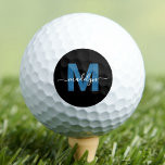 Initialen für moderne Blue Monogram-Namen Personal Golfball<br><div class="desc">Individuelle Gestaltung Ihrer eigenen Girly Modern Pink Monogram Name Initials Personalisierten Golfbälle. Diese stilistischen, femininen Golfbälle bringen eine Touch Flair ins Grün, mit einem kühnen blauen Anfangsblass gepaart mit einem fließenden weißen Skriptnamen für ein wunderbar personalisiertes Aussehen. Diese Golfbälle sind perfekt für die Dame Golfer, die Stil und Sport Liebe,...</div>