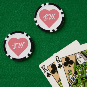 Initialen Herz Pokerchips