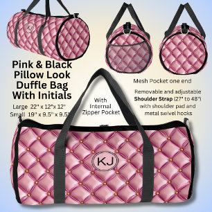 Initialen hinzufügen, Kissen Kissen schimmern weic Duffle Bag