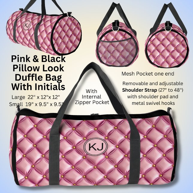 Initialen hinzufügen, Kissen Kissen schimmern weic Duffle Bag (Von Creator hochgeladen)