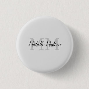 Initialen mit Monogramm moderner Handschriftenname Button