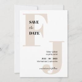 Initialen ・ Modernes Monogramm Save the Date ・ Kla