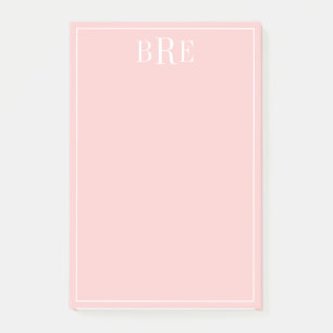 Initialen Pfirsich Post-it Klebezettel