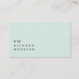 Initialen von "Wellness Pale Mint"| Einfach Visitenkarte