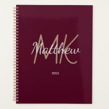 Initialer Name des benutzerdefinierten Burgundy-Mo