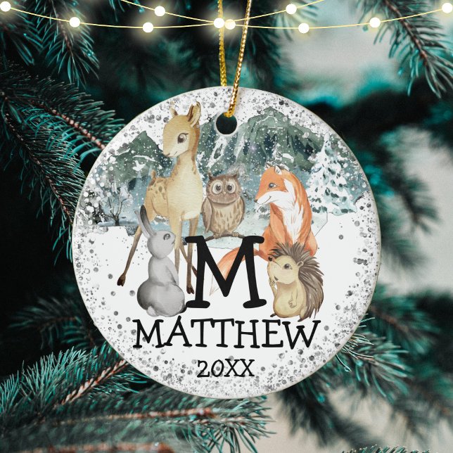 Initialer Name des Foto-Buchstabens des niedlicher Keramik Ornament (Von Creator hochgeladen)