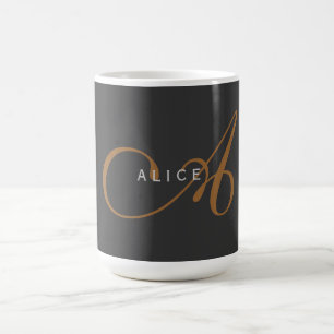 Initialer Name des Niedlichen Schlichten Monogramm Kaffeetasse