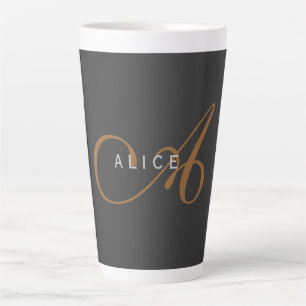 Initialer Name des Niedlichen Schlichten Monogramm Milchtasse