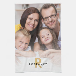 Initialer Name für das Foto Overlay-Monogramm Geschirrtuch