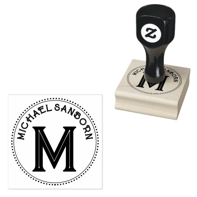 Initialer personalisierter Dekorationsname Gummistempel (Stempel)