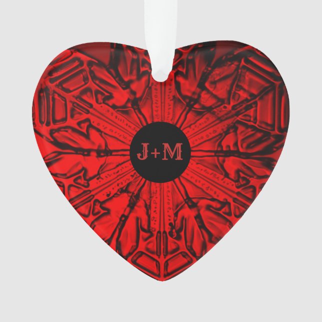 Initiales de couple rouge Coeur de l'année personn (devant)