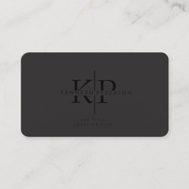Initiales de monogramme de Carte de visite profess (Devant)