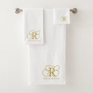 Initiales de monogramme en or personnalisées pour