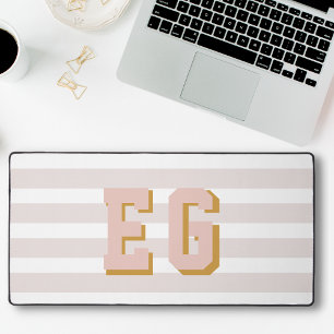 Initiales de monogramme rose pâle chic