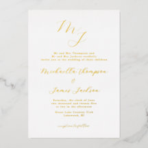 Initiales élégantes Mariage raffiné Invitation à l